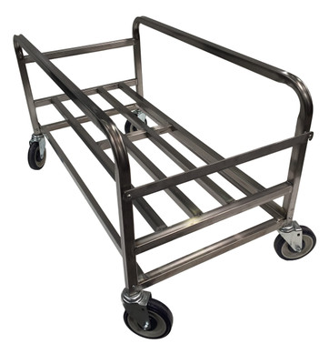Winholt 30-6-SS-WH 500 Lbs. White Polyethylene Tub and Stainless Steel Bulk Goods Cart