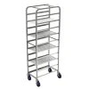 Winholt AL-1210-XB 15" W x 26" D x 67" H Aluminum Open Sides Mobile Platter Rack