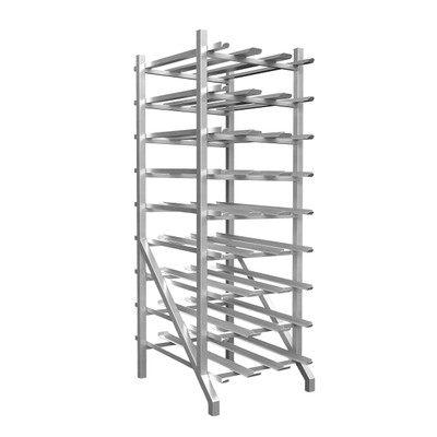 Winholt CR-162AJ 25.25" W x 35" D x 71" H Aluminum Stationary Can Storage Rack