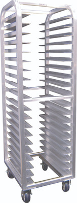 Winholt AL-1818-HD 18 Pans Aluminum Full Height End Loading Extra Heavy Duty Mobile Pan Rack