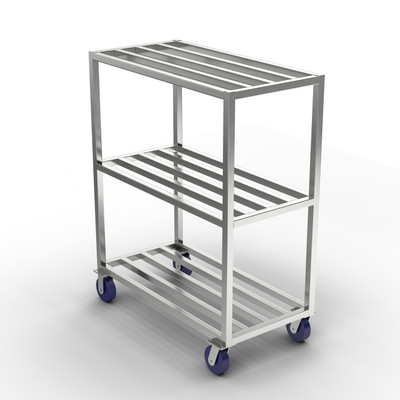 Winholt ALMCS-60-320 60" W x 60" H x 20" D Aluminum Tubular Mobile Cooler Shelving