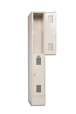 Winholt WL-21 12" W x 12" D x 78" H Beige Double Tier Floor Mounted Locker