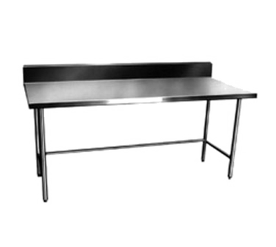 Winholt DTBB-3060 60" W x 30" D x 34" H 16 Gauge Stainless Steel Work Table with 6" Backsplash