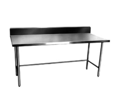 Winholt DTBB-3060 60" W x 30" D x 34" H 16 Gauge Stainless Steel Work Table with 6" Backsplash