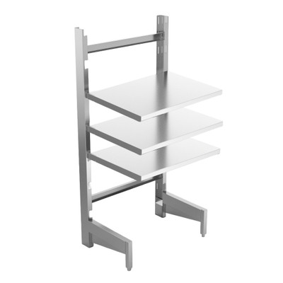 Winholt SCASS-2460-3-SU 72" W x 60" H x 24" D Aluminum Cantilevered Solid Starter Shelving Unit Kit