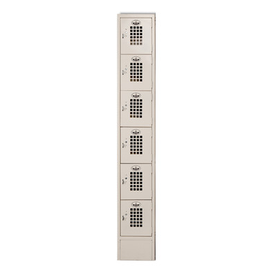Winholt WL-66-15 15" W Beige Finish Floor Mounted 6 Lockers