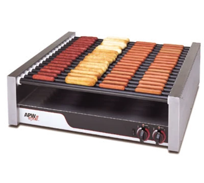 APW Wyott HRS-75 Stainless Steel Tru-Turn Rollers X*PERT HotRod Hot Dog Grill - 120 Volts