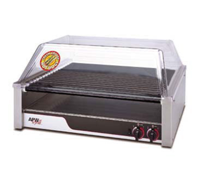 APW Wyott HRS-50 Stainless Steel 11 Tru-Turn Rollers X*PERT HotRod Hot Dog Grill - 120 Volts