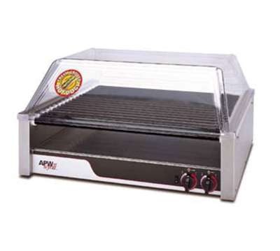 APW Wyott HRS-50 Stainless Steel 11 Tru-Turn Rollers X*PERT HotRod Hot Dog Grill - 120 Volts
