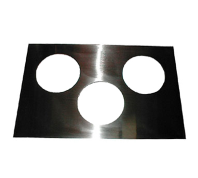 APW Wyott 14886 (3) 6.5" Holes Stainless Steel Round Adapter Plate