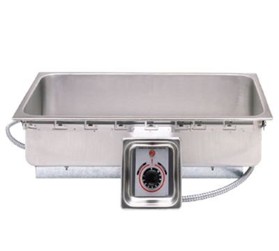 APW Wyott TM-12LDS 6.38" W Stainless Steel Drop-In Food Warmer with Drain - 120 Volts
