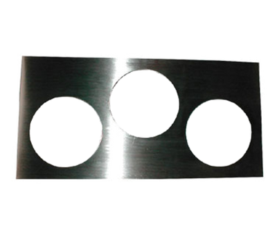APW Wyott 56638 (3) 7 Qt. Inset Holes Stainless Steel Round Adapter Plate