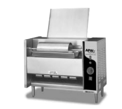 APW Wyott M-95-3 24.5" W Stainless Steel Electric Countertop Bun Grill Conveyor Toaster - 120 Volts
