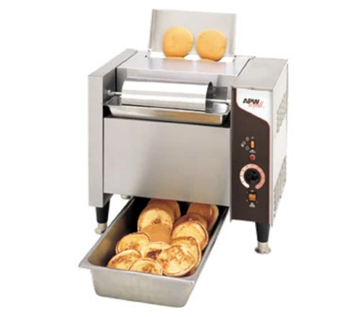 APW Wyott M-95-2 21.63" W Stainless Steel Electric Countertop Bun Grill Conveyor Toaster - 120 Volts