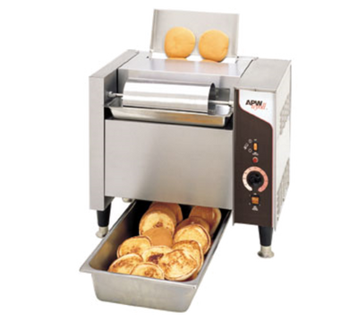 APW Wyott M-95-2 21.63" W Stainless Steel Electric Countertop Bun Grill Conveyor Toaster - 120 Volts