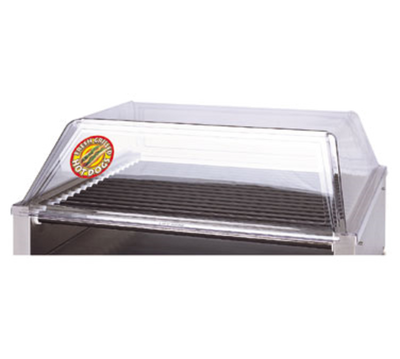 APW Wyott SG-20 25.5" x 19.81" Transparent Polycarbonate Sloped Front Cover Hot Dog Grill Sneeze Guard