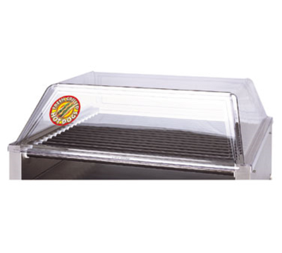 APW Wyott SG-20 25.5" x 19.81" Transparent Polycarbonate Sloped Front Cover Hot Dog Grill Sneeze Guard