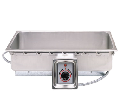 APW Wyott TM-43DULS Stainless Steel Drop-In 12" x 27" Well Food Warmer with Drain - 120 Volts