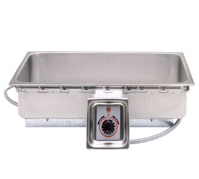 APW Wyott TM-43DULS Stainless Steel Drop-In 12" x 27" Well Food Warmer with Drain - 120 Volts