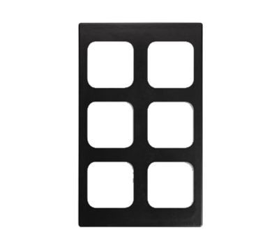 Vollrath 8244318 21.13" W x 12.75" D Solid Black Color (6) 40003 Plastic Decorative Pans Miramar Template