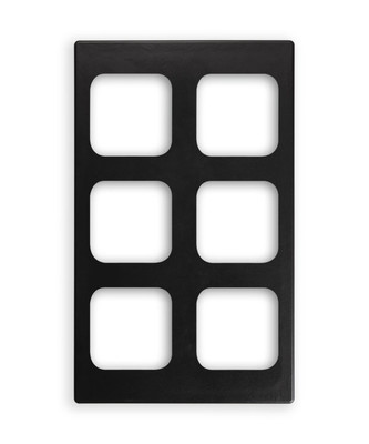 Vollrath 8244318 21.13" W x 12.75" D Solid Black Color (6) 40003 Plastic Decorative Pans Miramar Template