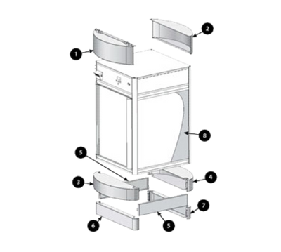 Hatco FDWD-1CB One Curved Front Panel