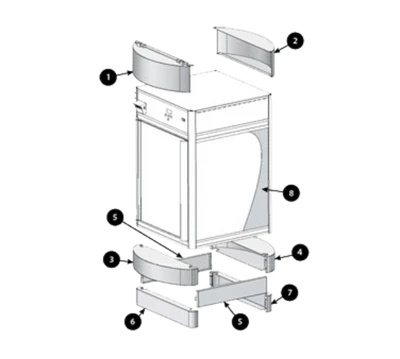 Hatco FSD-INSET1 Two Crescent Inset Panels for FSD Models