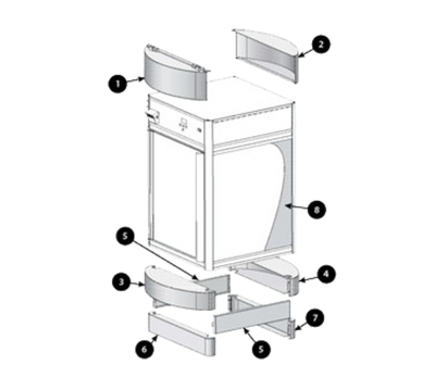 Hatco FDWD-INSET2 Two Wave Inset Panels for FDWD Models