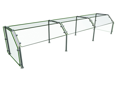 Hatco ES29-108 108" W 3 Bays Stainless Steel Self Service Flav-R-Shield ES31 Food Shield