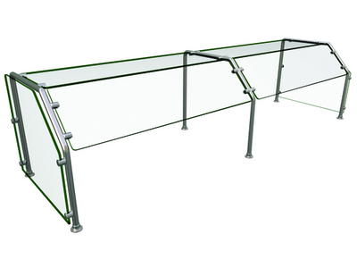 Hatco ES29-84 84" W 2 Bays Stainless Steel Self Service Flav-R-Shield ES31 Food Shield