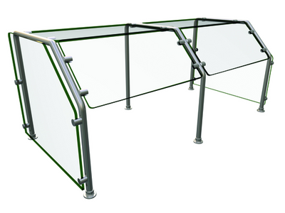 Hatco ES29-48 48" W 2 Bays Stainless Steel Self Service Flav-R-Shield ES31 Food Shield