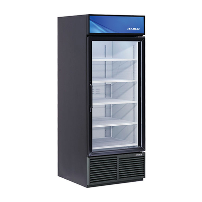 Habco ESM28HC Cold Space 23.2 Cu. Ft. Black 1 Section Hinged Glass Merchandiser Refrigerator - 115 Volts