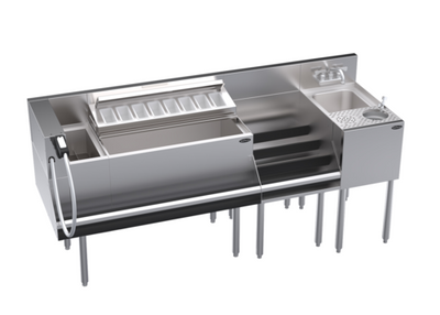 Krowne KR24-S74-10 74" W Stainless Steel Royal Series Underbar Workstation