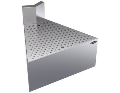Krowne KR24-DFC45 25.75" W Stainless Steel Royal Series Underbar Corner Angle Filler