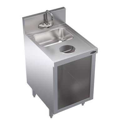 Krowne KR24-S18C-E 18" W Stainless Steel Royal Series Underbar Hand Sink Unit