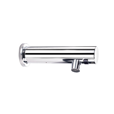 Krowne 16-655 Solid Chrome-Plated Brass Body Wall Mount Single Hole Royal Series Faucet with Built-In Battery
