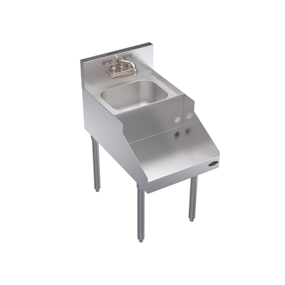 Krowne KR29-18BD 18" W Stainless Steel with Dump Sink Royal Series Underbar Blender Station