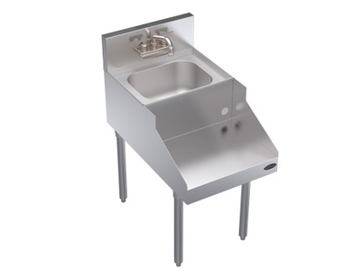 Krowne KR29-18BD 18" W Stainless Steel with Dump Sink Royal Series Underbar Blender Station