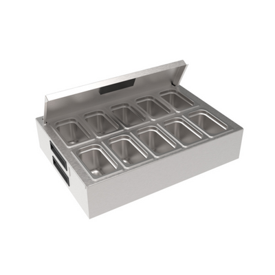 Krowne KR-GT24 23&quot; x 17&quot; D Stainless Steel Krowne Chilled Garnish Station