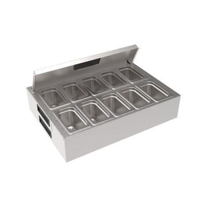 Krowne KR-GT24 23" x 17" D Stainless Steel Krowne Chilled Garnish Station