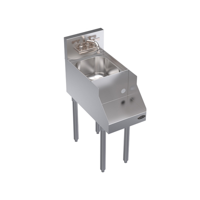 Krowne KR24-12BD 12" W Stainless Steel with Dump Sink Royal Series Underbar Blender Station