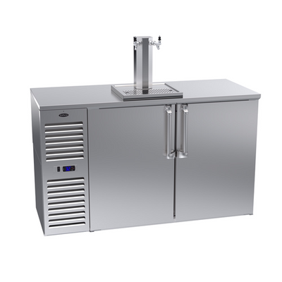 Krowne DB60 60" W Stainless Steel Two-Section Draft Beer Cooler - 115 Volts