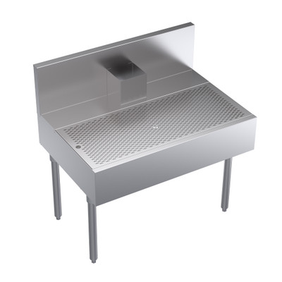 Krowne KR24-BD36 36" W Stainless Steel Royal Series Underbar Beer Drainer