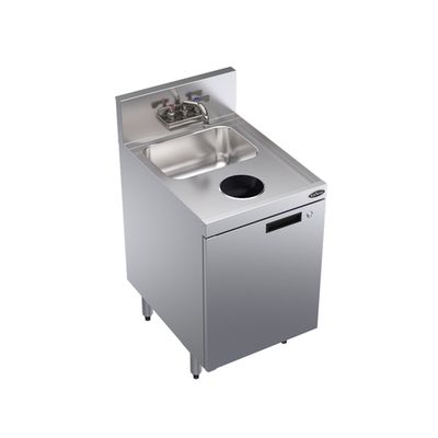 Krowne KR24-SD18C-E 18" W Stainless Steel Royal Series Underbar Waste Sink Unit