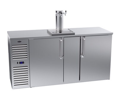 Krowne DB72 72" W Stainless Steel Two-Section Draft Beer Cooler - 115 Volts