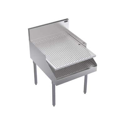Krowne KR29-RG24 24" W Stainless Steel Free Standing Royal Series Underbar Recessed Drainboard