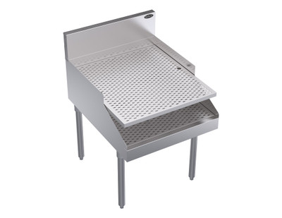 Krowne KR29-RG24 24" W Stainless Steel Free Standing Royal Series Underbar Recessed Drainboard