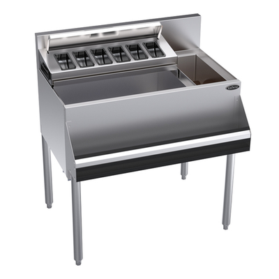 Krowne KR24-MS32L 34" W Stainless Steel Royal Series 8" Elixir Mixology Multi-Station