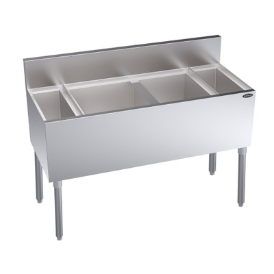 Krowne KR19-MS46C 46" W Stainless Steel Center Ice Bin Royal Series Underbar Speed Multi Station