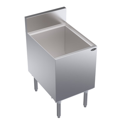 Krowne KR24-18DP-7 91 Lbs. Stainless Steel Royal Series Underbar Ice Bin and Cocktail Unit